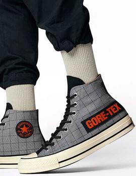 Converse cuadros grises Goretex naranja