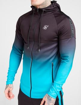 Chaqueta Siksilk negra con turquesa para hombre