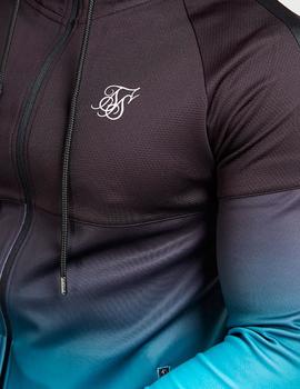 Chaqueta Siksilk negra con turquesa para hombre