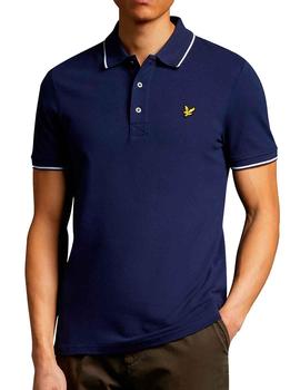 Polo manga corta Lyle Scott azul para hombre