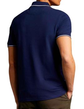 Polo manga corta Lyle Scott azul para hombre