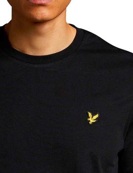 Camiseta básica Lyle & Scott negra para hombre