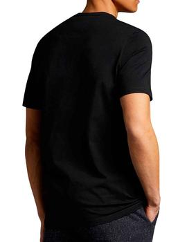 Camiseta básica Lyle & Scott negra para hombre