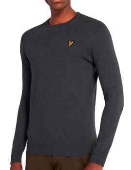 Jersey básico Lyle Scott gris oscuro para hombre