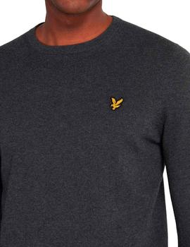 Jersey básico Lyle Scott gris oscuro para hombre