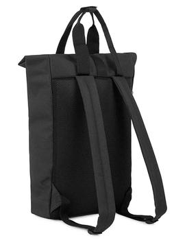 Mochila Lyle Scott negra Roll Top Backpak unisex