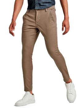 Pantalón chino G Star Raw pitillo tostado hombre