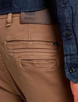 Pantalón chino G Star Raw pitillo tostado hombre