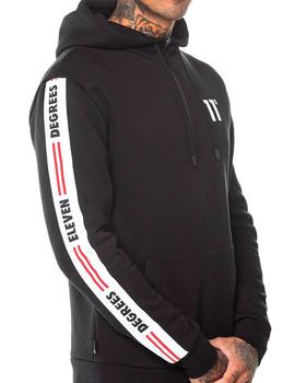 Sudadera 11 Degrees media cremallera negra hombre