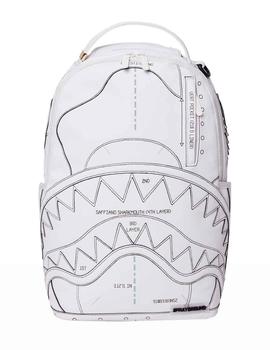 Mochila Sprayground blanca Technical Cut - Shark