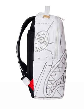 Mochila Sprayground blanca Technical Cut - Shark