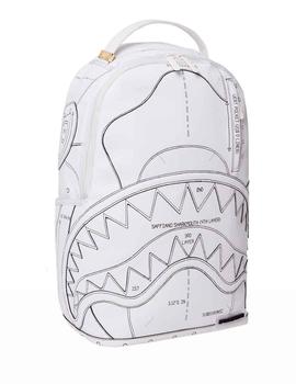 Mochila Sprayground blanca Technical Cut - Shark