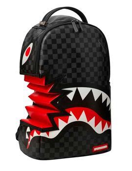 Mochila Sprayground negra con mordisco de tiburón