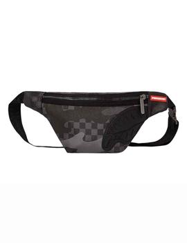Riñonera Sprayground cuadros negros tipo bandolera