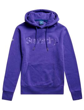 Sudadera floja Superdry color morado para hombre