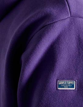 Sudadera floja Superdry color morado para hombre