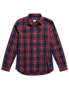 Camisa Superdry London cuadros tejanos multicolor