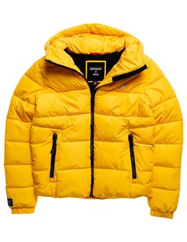 Plumífero Superdry amarillo chillón para hombre