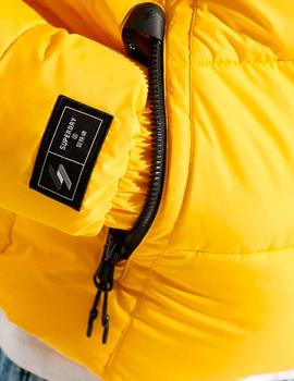 Plumífero Superdry amarillo chillón para hombre