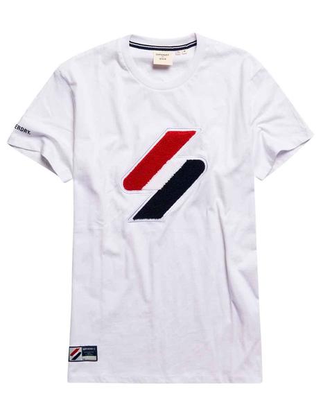 Camiseta Superdry blanca con logo