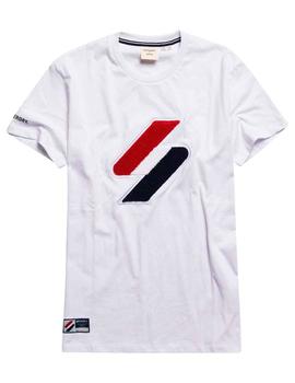 Camiseta Superdry blanca logo toalla para hombre