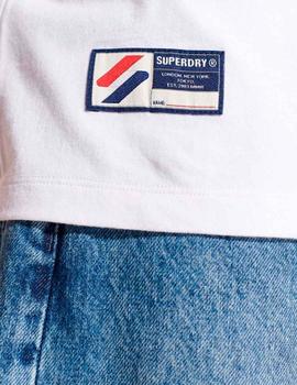 Camiseta Superdry blanca logo toalla para hombre