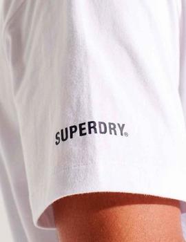 Camiseta Superdry blanca logo toalla para hombre
