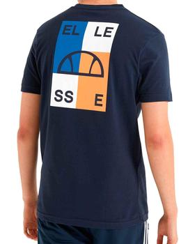 Camiseta Ellesse azul marino estampada en espalda