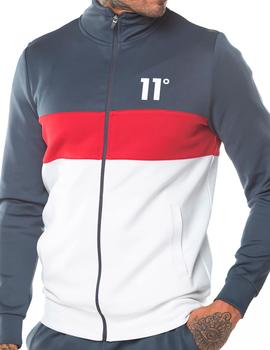 Sudadera 11 Degrees Poly Track roja para hombre