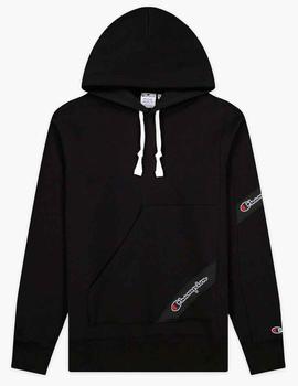 Sudadera Champion 216549 negra con logos laterales