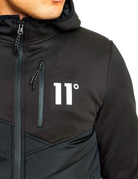 Chaqueta 11 Degrees Trek negra estilo neopreno