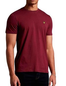 Camiseta Lyle Scott granate color liso para hombre