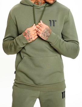 Sudadera 11 Degrees verde militar para hombre