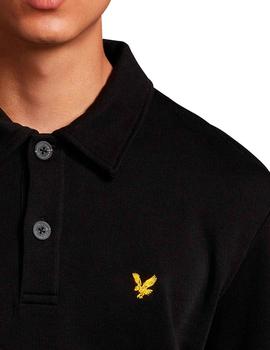 Sudadera polo Lyle Scott negro estampado a rayas