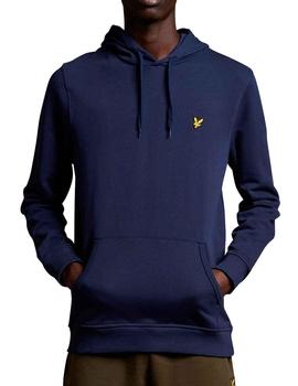 Sudadera capucha Lyle Scott azul marino lisa