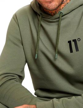 Sudadera 11 Degrees verde militar para hombre