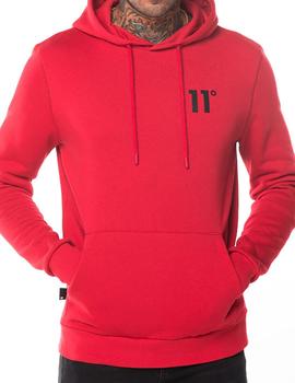 Sudadera 11 Degrees capucha roja para hombre