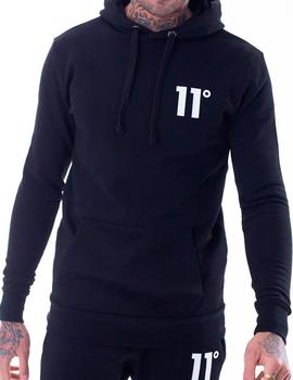 Sudadera 11 Degrees capucha negra para hombre