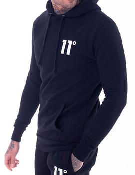 Sudadera 11 Degrees capucha negra para hombre