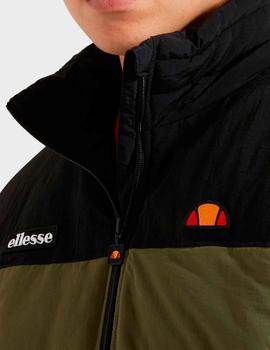 Cazadora acolchada Ellesse verde militar con negro