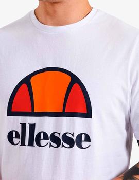 Camiseta típica Ellesse blanca logo grande