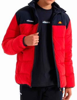 Abrigo Ellesse Nébula rojo con parches de montaña