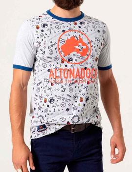 Camiseta pintada Altona Dock gris para hombre