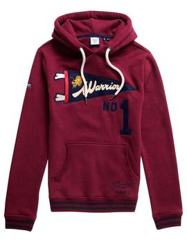 Sudadera Superdry Warriors granate para hombre