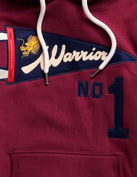 Sudadera Superdry Warriors granate para hombre