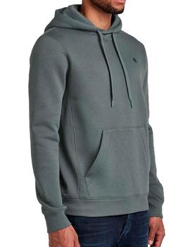 Sudadera básica G Star Raw gris con capucha