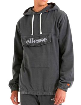 Sudadera capucha Ellesse gris efecto desgastado