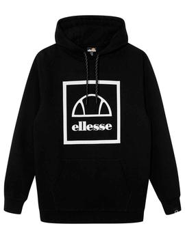 Sudadera capucha Ellesse negra símbolo brillante