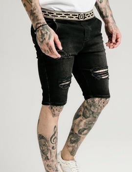 Bermudas vaqueras Siksilk negras para hombre