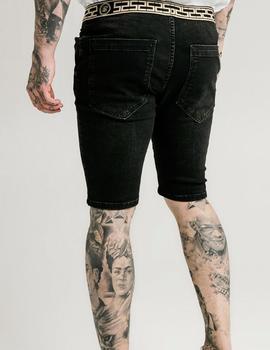 Bermudas vaqueras Siksilk negras para hombre